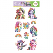 Tatuaże zmywalne - Flower Unicorns
