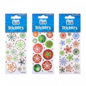 Naklejki Sticker BOO silver śnieżynki