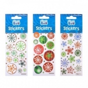 Naklejki Sticker BOO silver śnieżynki