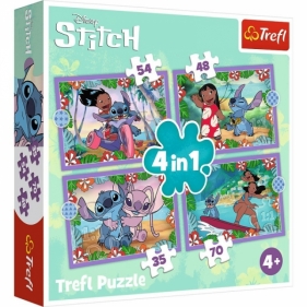 Puzzle 4w1 Szalony dzień Lilo i Stitch (34633)