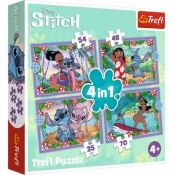 Puzzle 4w1 Szalony dzień Lilo i Stitch (34633)