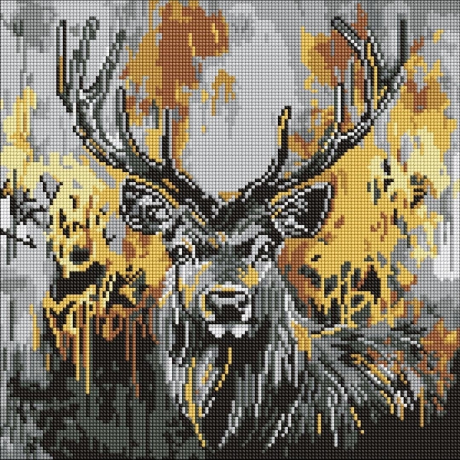 <img src='https://webimage.pl/pics/337/0/d4823104380337.jpg' style='height:440px' /> Diamentowa mozaika - Złoty jeleń 40x40cm