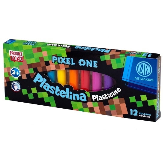 Plastelina Astra, 12 kolorów - Pixel One (301221005) (Uszkodzone opakowanie)