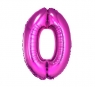 Balon foliowy cyfra 0 rozowa, 85cm