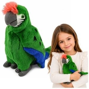 Maskotka Papuga Ara zielona 24cm