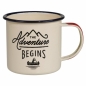 Kubek kempingowy Adventure Begins - 325ml kremowy