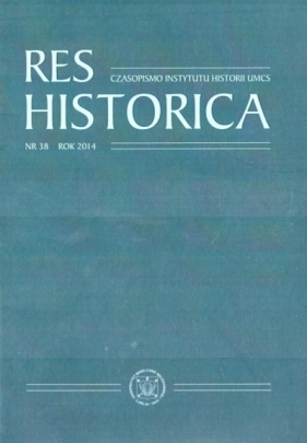 Res Historica T.38 - Dariusz Słapek