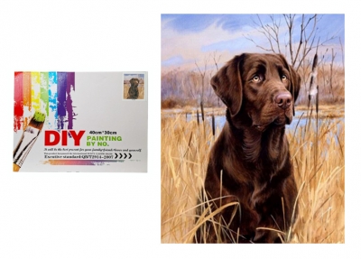 <img src='https://webimage.pl/pics/337/4/d5902496214044U1343.jpg' style='height:440px' /> Malowanie po numerach Pies w tataraku