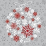 Serwetki Inspiration Winter Flakes Frozen Baubles red SDL059303