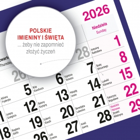 Kalendarz trójdzielny mały - Plaża