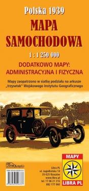 Polska 1939 Mapa samochodowa 1: 1 250 000