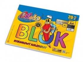 Blok rysunkowy A4 80g kolorowy 22 kartki