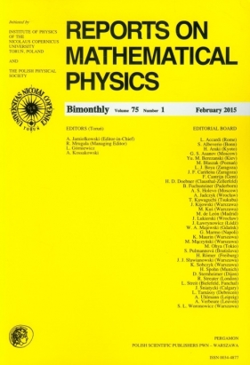 Reports on Mathematical Physics 75/1 2015 Pergamon - <br />