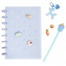 Zeszyt z wpinkami i akcesoriami Pastel blue