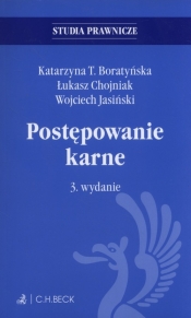 Postępowanie karne W.3 /Studia Prawnicze/ 2018 - Boratyńska T. Katarzyna, dr Łu