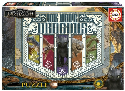 Puzzle Jak wytresować smoka 300 el 114277
