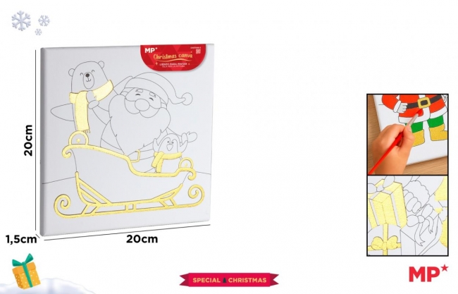 <img src='https://webimage.pl/pics/338/5/d8435721035338.jpg' style='height:440px' /> Płótno do malowania złocone - sanie 20x20cm