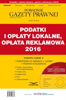 Podatki i opłaty lokalne, opłata reklamowa 2016
