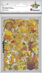 Naklejki foliowe 8 plansz liście, kwiaty, kosze