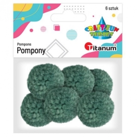 Pompony Titanum Craft-Fun Series pastelowe szmaragdowy 6 szt (DIY19308)