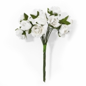 Ozdoba papierowa Galeria Papieru kwiaty róże białe (252004)