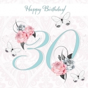 Karnet Swarovski kwadrat "urodziny 30" (CL1630)