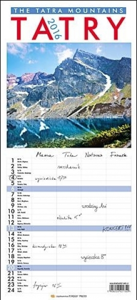 Kalendarz Planer Tatry 2016 - WS 2