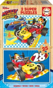 Puzzle 2x25 elementów Mickey i Raźni Rajdowcy (00109044)