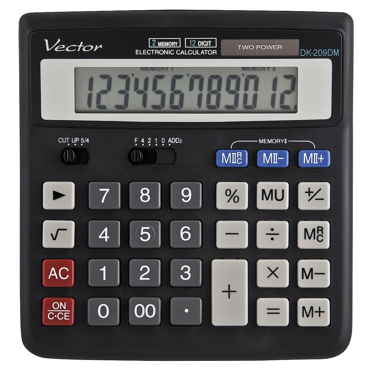 Kalkulator na biurko Vector DK-209 czarny
