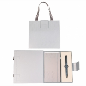 Długopis + notes Tytan premium granat