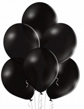 Balony B105 pastelowe czarne 30cm 100szt