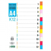 Przekładki kartonowe 1-12 K12 D.RECT