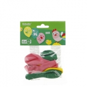 Balon gumowy Amscan Farm Fun URODZINOWE BALONY 6 szt mix (9900384)