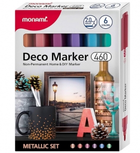 Markery akrylowe Deco Marker B 460 6 kol. Metal (B:6C) MonAmi (2080001506)