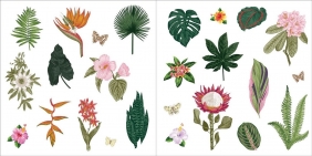 Książka z naklejkami - Botanical