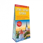 Litwa Łotwa Estonia. Laminowany map&guide (2w1: przewodnik i mapa)