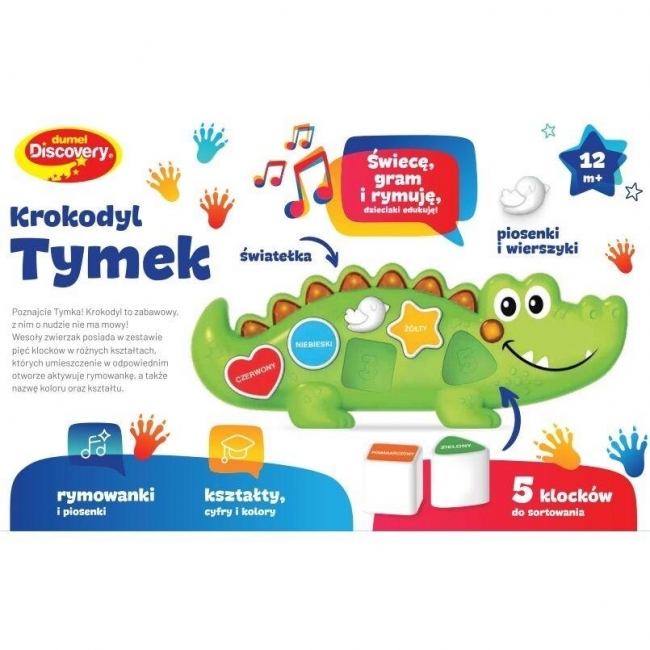 <img src='https://webimage.pl/pics/342/5/d4897126755008.jpg' style='height:440px' /> Krokodyl Tymek sortowanie i śpiewanie