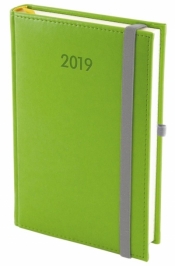 Kalendarz 2019 A5 Dzienny Nebraska z gumką Seledyn