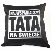 Poduszka czarna. Najwspanialszy Tata na świecie