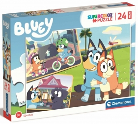 Clementoni, Puzzle Maxi Super Kolor 24: Bluey (24234)