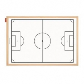 Tablica taktyczna suchościeralna magnetyczna MEMOBE biała boisko do piłki nożnej 90x60 cm
