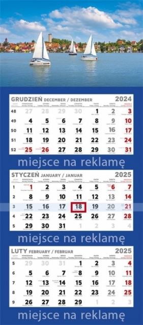 Kalendarz 2025 trójdzielny
