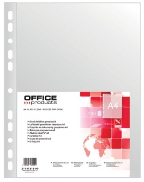 Koszulki na dokumenty Office Products groszkowe A4 kolor: przezroczysty typu U (21141215-90)