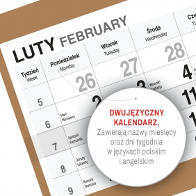Kalendarz trójdzielny mały - Pies