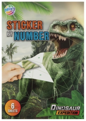 Naklejanie po numerach A4 Dino