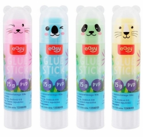 Klej w sztyfcie PVA 15g Zwierzątka (24szt) EASY