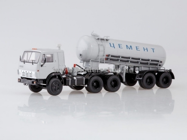 KAMAZ-54112 Tractor Truck with Cement Semitrailer TC-11 (grey) (SSM7034)