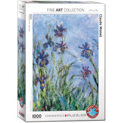 <img src='https://webimage.pl/pics/345/0/d628136620345.jpg' style='height:440px' /> Puzzle 1000 Irises by Monet (Detail) 6000-2034