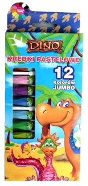 Kredki pastelowe 12 kolorów Dino - <br />