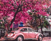 Obraz Malowanie po numerach - Wiosenny parking (32366)